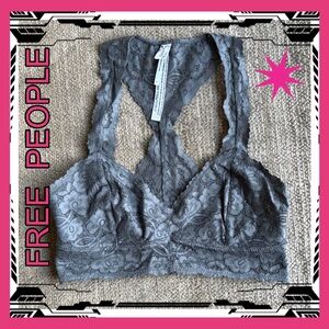 FREE PEOPLE Lace Bralette in Gray